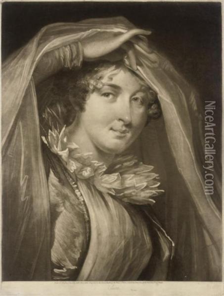 Clara, (elizabeth Billington), From Heads Of Actresses Oil Painting - John Raphael Smith