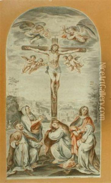 The Crucifixion Oil Painting - Ventura Salimbeni