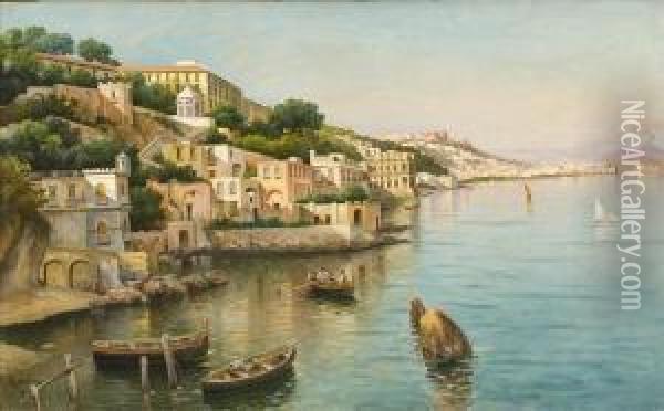 Napoli Da Posillipo Oil Painting - Antonio Coppola
