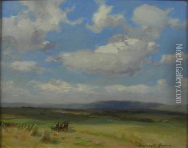 Through The Fields Oil Painting - William Marshall Brown