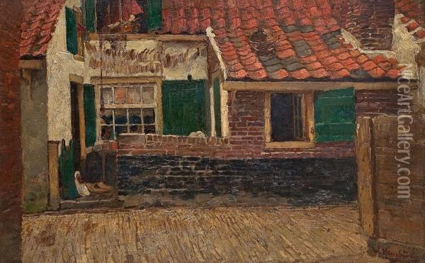 Ansicht Eines Hollandischen Hauses Oil Painting - Wilhelm Hambutchen
