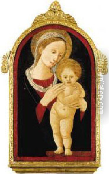 The Madonna And Child Oil Painting - Pier Francesco Fiorentino Pseudo