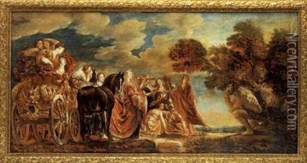 Odysseus Und Nausikaa Oil Painting - Jacob Jordaens