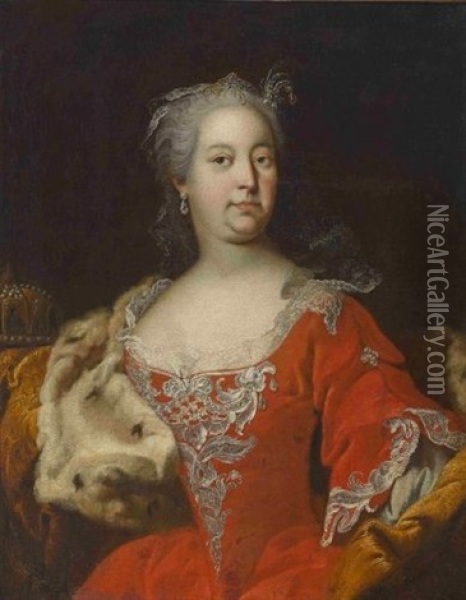 Maria Theresia Als Konigin Von Ungarn Oil Painting - Martin van Meytens the Younger