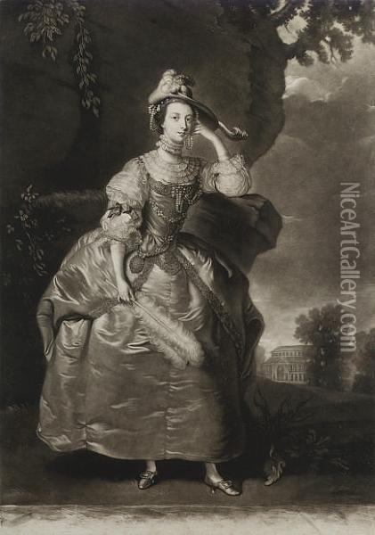Duchess Of Ancaster (chaloner Smith P.836) Oil Painting - James Macardell