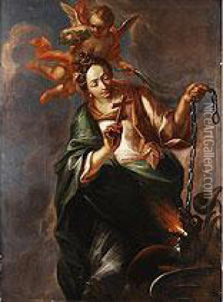 Apotheose Der Heiligen Margarethe Oil Painting - Michael Lukas Leo. Willmann