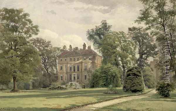 View of the Garden Front at Wandsworth Manor House, St. John's Hill, 1887 Oil Painting - John Crowther