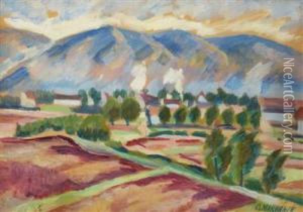 A Landscape Oil Painting - Otakar Marvanek