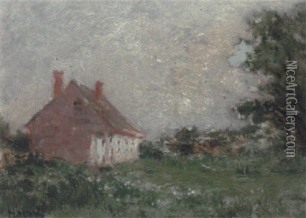 Vacant Farmhouse, Holland Cove, P.e.i. Oil Painting - Robert Harris