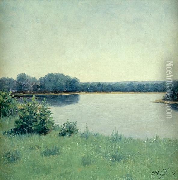 View Of A Pond Oil Painting - William Anderson Coffin
