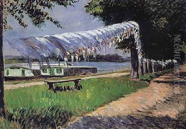 Laundry Drying Oil Painting - Gustave Caillebotte