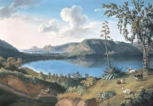 Lago d'Averno Oil Painting - Jakob Philippe Hackert