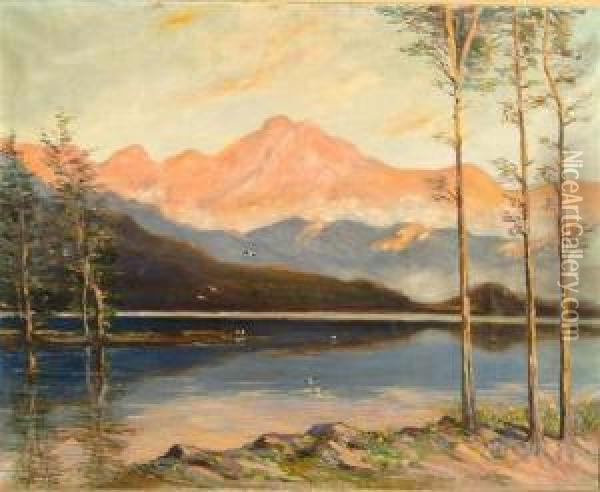Glen Finnan Peaks - 4. 30 Am Oil Painting - William Renison