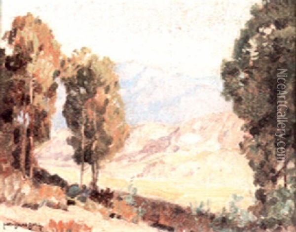 Valley View Through Trees Oil Painting - Carl Oscar Borg
