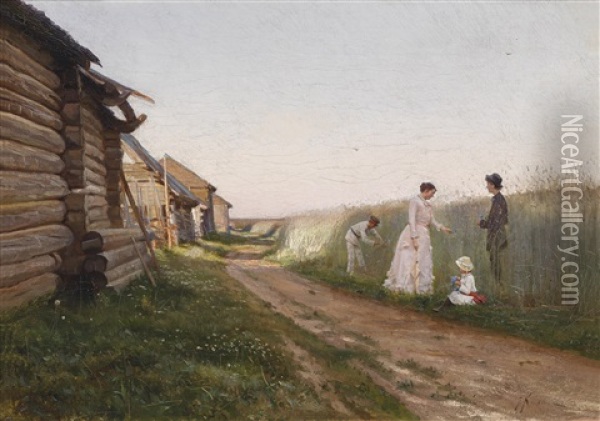 Im Kornfeld Oil Painting - Iosif Evstafevich Krachkovsky