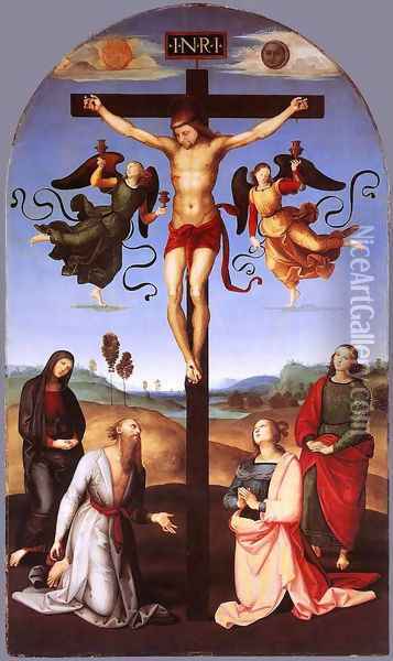 Crucifixion Oil Painting - Raffaelo Sanzio