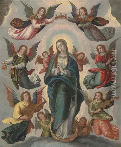 The Immaculate Conception Oil Painting - Hendrick De Clerck