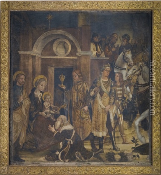 The Adoration Of The Magi Oil Painting - Vincenzo de Foppa