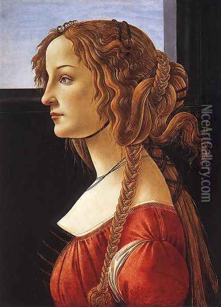 Portrait of a Young Woman, after 1480 Oil Painting - Sandro Botticelli