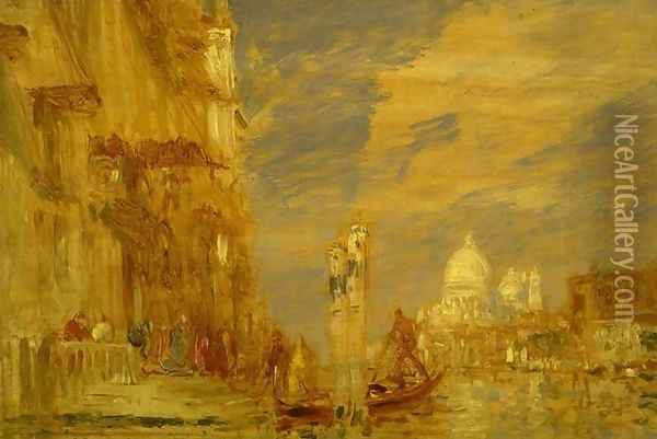 Palazzo Cavalli in Venice Oil Painting - Felix Ziem