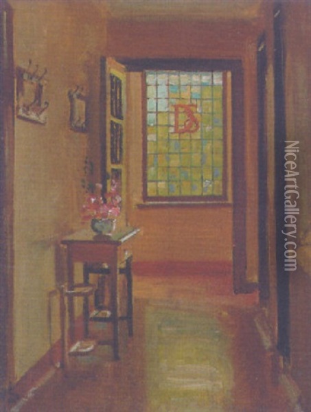 The Oak Table, The Elms Oil Painting - Patrick William Adam
