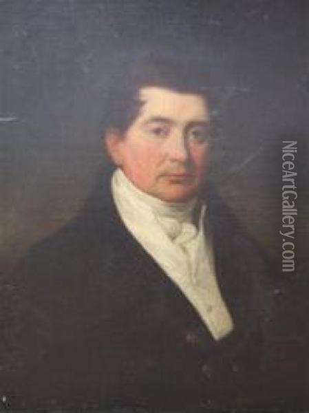 Half Portrait William Adams Of Fenton Oil Painting - Michael Keeling