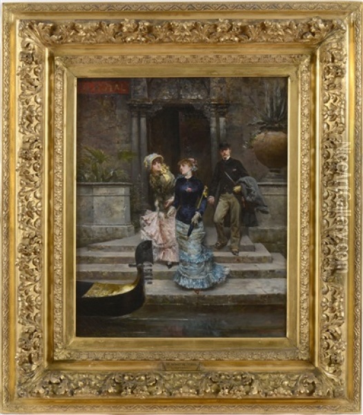 A Venise Oil Painting - Ludovico Marchetti