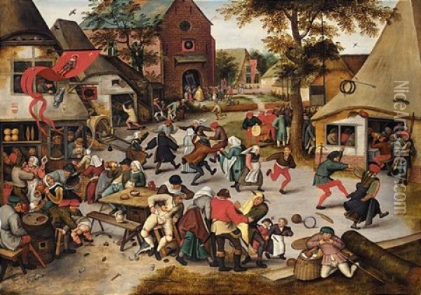 The Kermesse Of Saint George Oil Painting - Pieter Brueghel the Younger