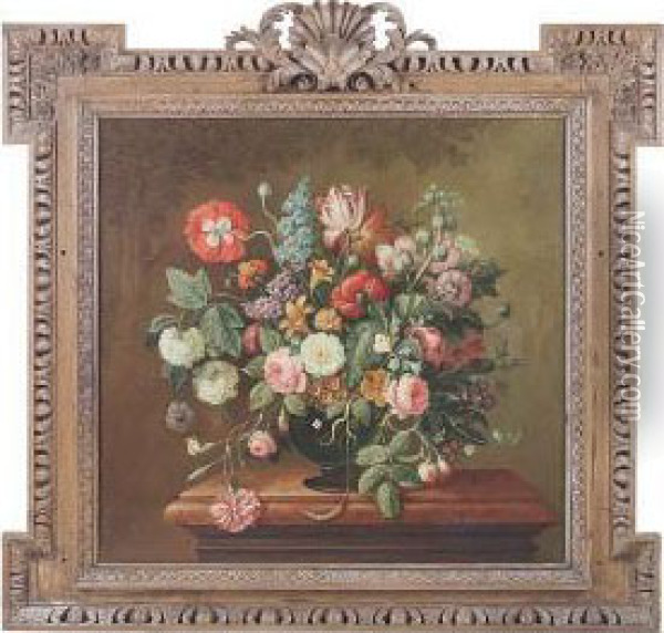 A Summer Bouquet Oil Painting - John Wainwright