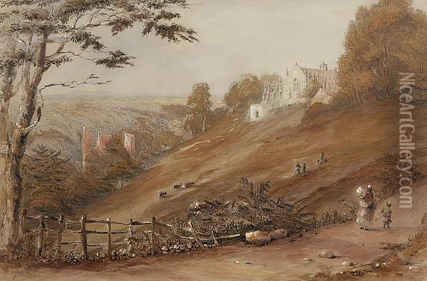 Rosslyn Castle Oil Painting - James Howard Burgess