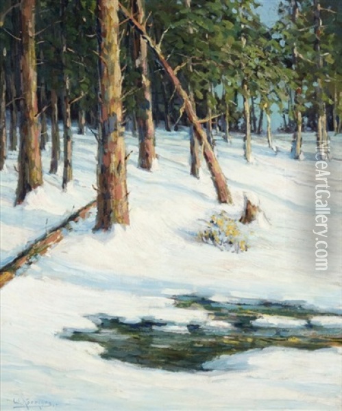Woodland Snow Oil Painting - Walter Koeniger