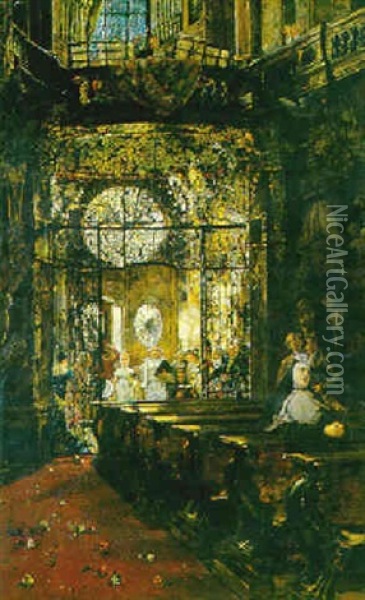 Die Hochzeit Oil Painting - Gotthardt Johann Kuehl