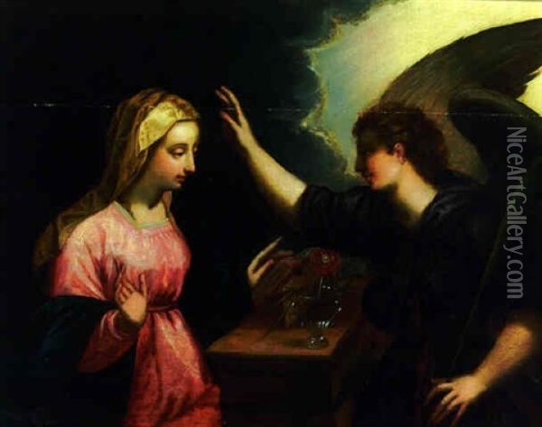 The Annunciation Oil Painting - Jacopo (da Empoli) Chimenti