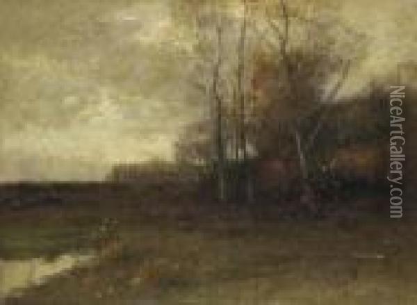 October Afternoon Oil Painting - John Francis Murphy