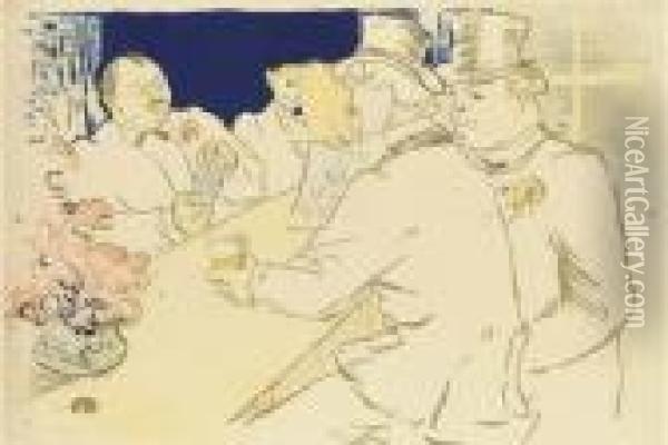 Irish And American Bar, Rue Royale Oil Painting - Henri De Toulouse-Lautrec