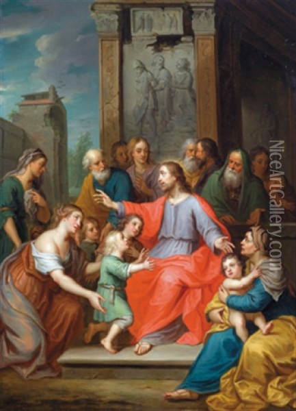 Christus Salvator Oil Painting - Balthasar Beschey