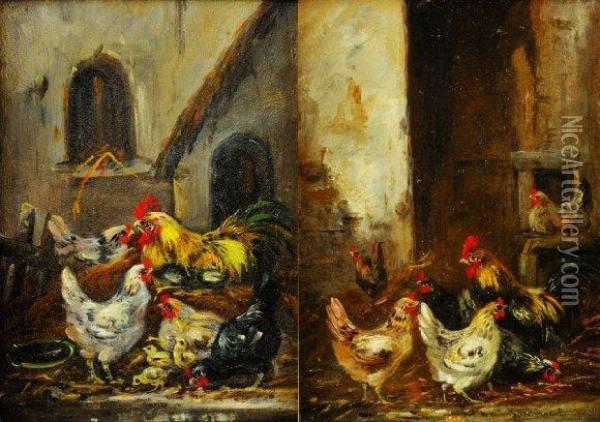Scenes De Basse-cour Oil Painting - Claude Guilleminet