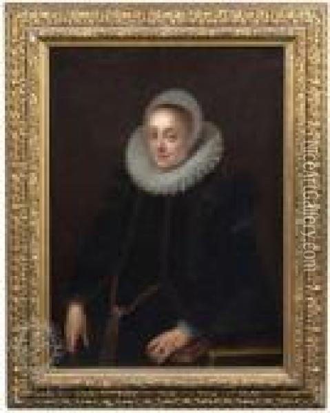 Portrait Of A Lady Oil Painting - Gortzius Geldorp