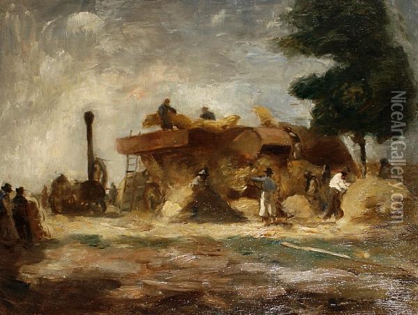 The Harvest Oil Painting - Bela Ivanyi Grunwald