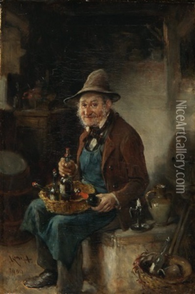 Kellermeister Oil Painting - Hermann Kern
