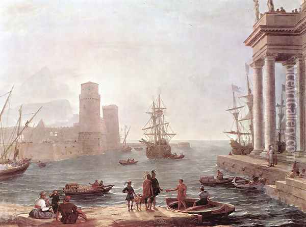 Departure Of Ulysses From The Land Of The Feaci Oil Painting - Claude Lorrain (Gellee)