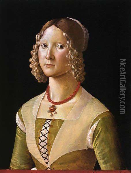 Portrait of Selvaggia Sassetti Oil Painting - Davide Ghirlandaio