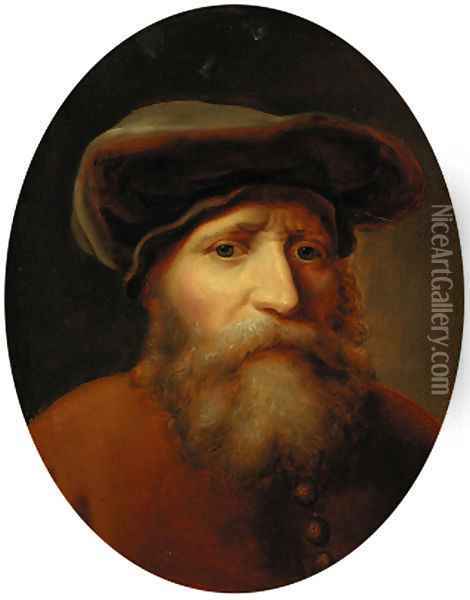 A bearded man Oil Painting - Christian Wilhelm Ernst Dietrich