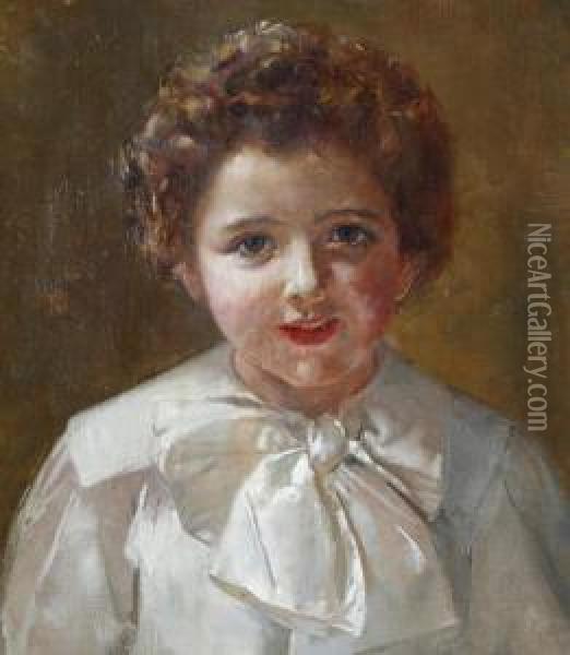 Portrait Of Adrian Buckland Oil Painting - Thomas William Roberts