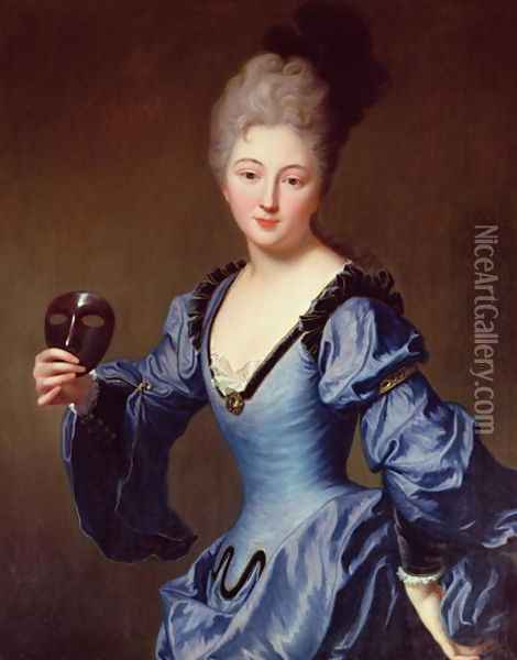 La Comtesse de Bersac Oil Painting - Jean-Baptiste Santerre