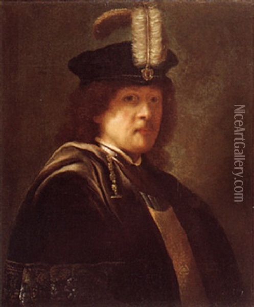 Autorretrato De Rembrandt Oil Painting -  Rembrandt van Rijn