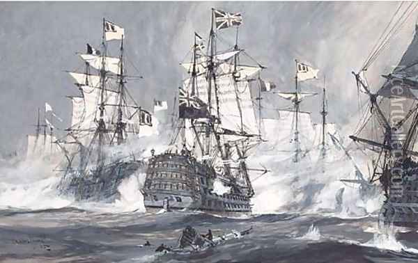 The Anglo-Dutch war Oil Painting - Charles Edward Dixon