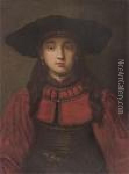Portrait Of A Girl Oil Painting - Rembrandt Van Rijn