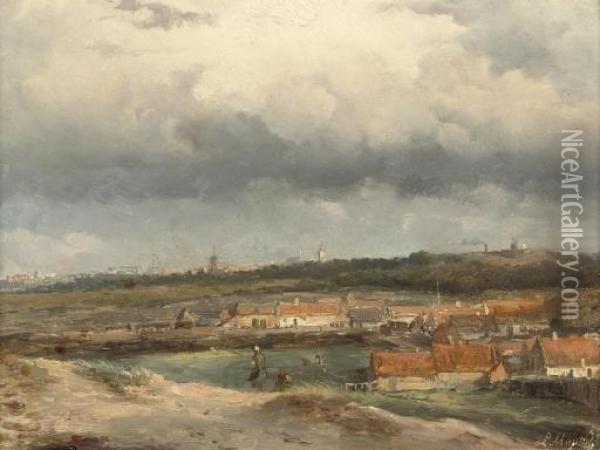 An Extensive View Over The Dunes, Scheveningen Oil Painting - Louise Meyer