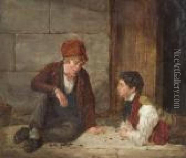 The Game Oil Painting - Erskine Nicol
